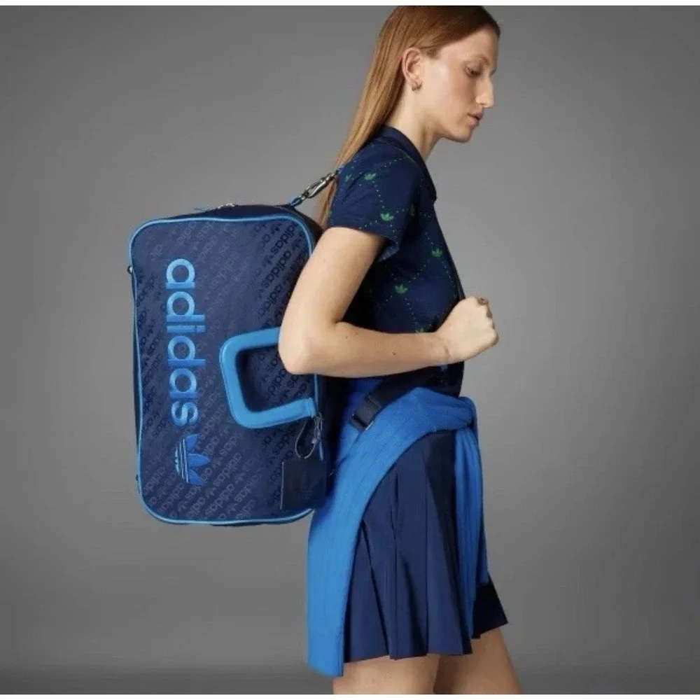 Adidas‎ Originals Holdall Golf Sport Boston Bag Indigo Blue Rare Jd6638